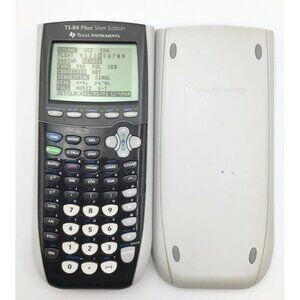 Texas Instruments TI-84 Plus Silver Edition Gray Graphing Calculator Cover Works